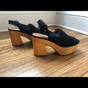 Black Suede Open Toe Platforms, & Other Stories